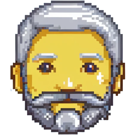 smug and greedy yellow emoji with a thin gray beard emoji