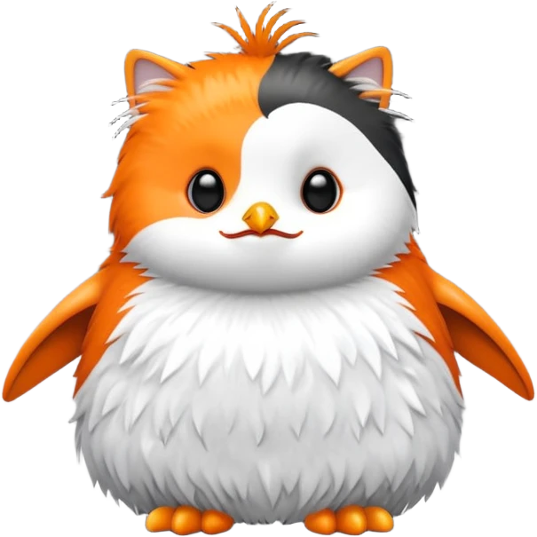 A cat with a penguin on its head emoji