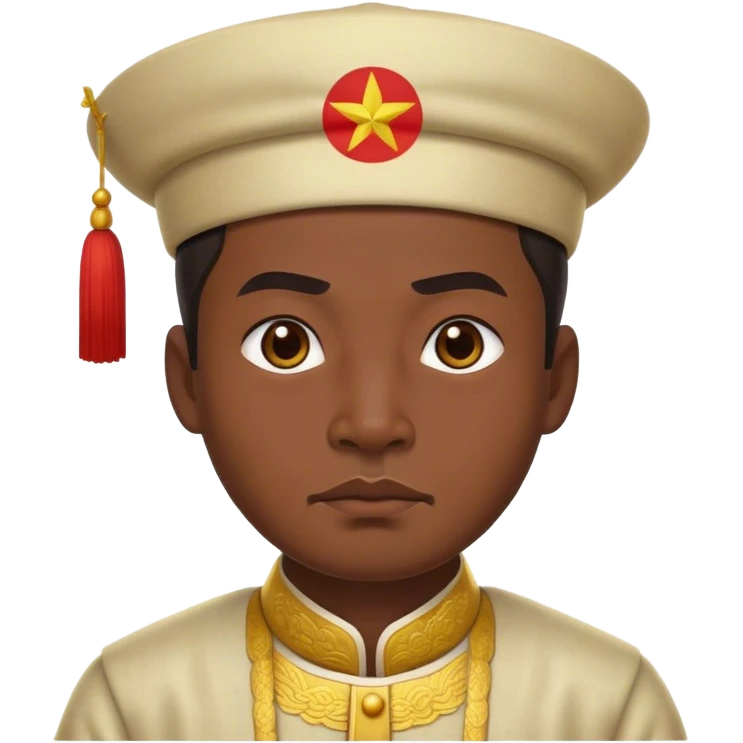 Cinematic Realistic Ho Chi Minh Portrait Emoji, depicted as a determined revolutionary leader in traditional attire with a humble expression, rendered with lifelike textures and soft natural lighting that captures his enduring legacy. emoji