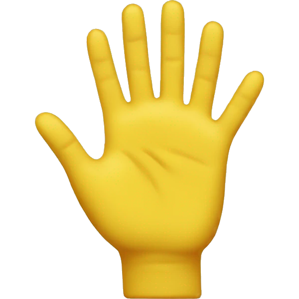 yellow hand emoji