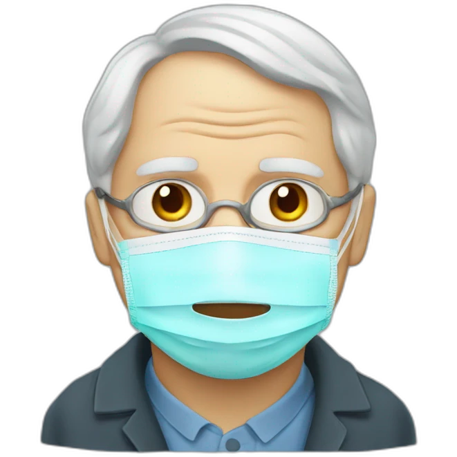 carl jung  with medical mask emoji