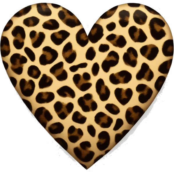 Leopard print heart emoji