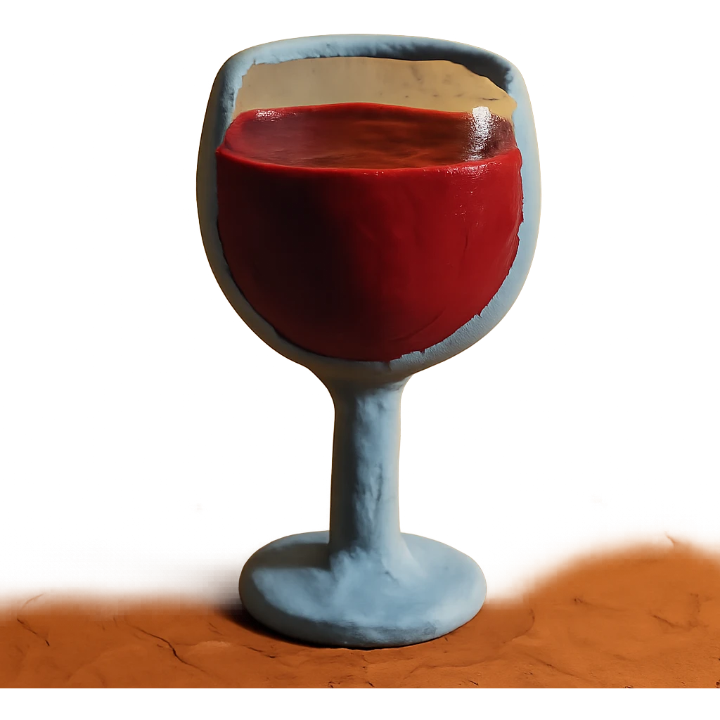glass filled to the brim with red wine emoji