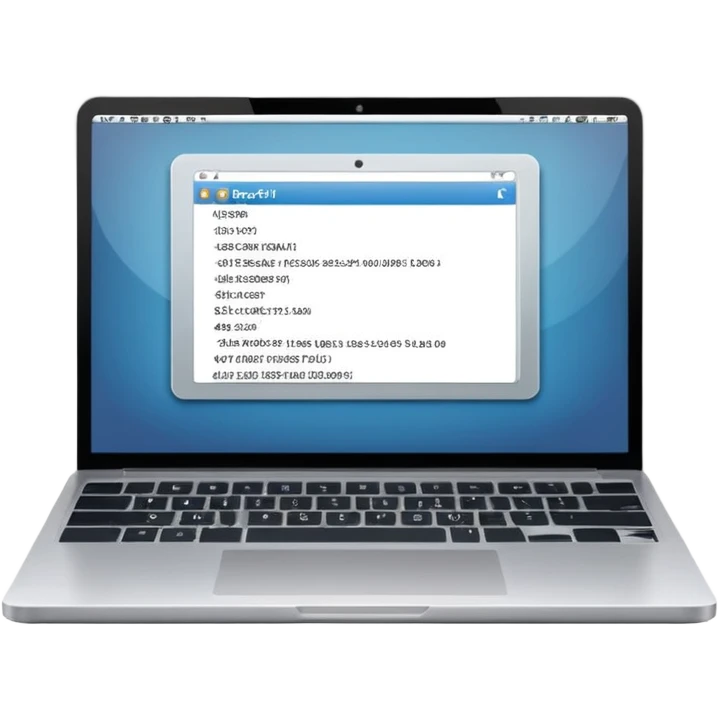laptop with program code displayed on the screen emoji