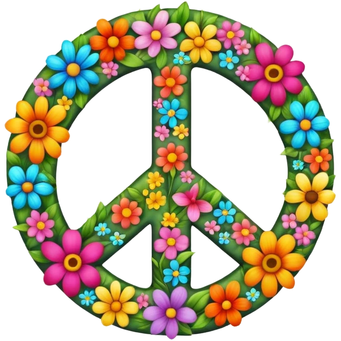 Floral Peace sign  emoji