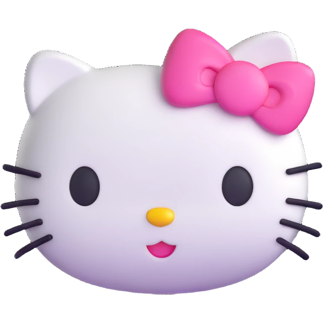 Hello Kitty head emoji