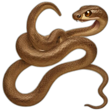Angry brown  snake emoji
