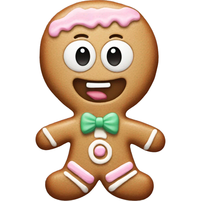 Pastel gingerbread man emoji