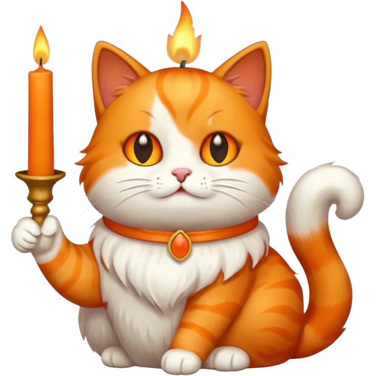 candle-holding cat emoji