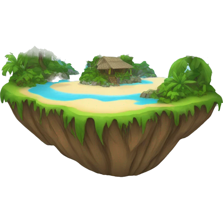 island with water and exotic emoji