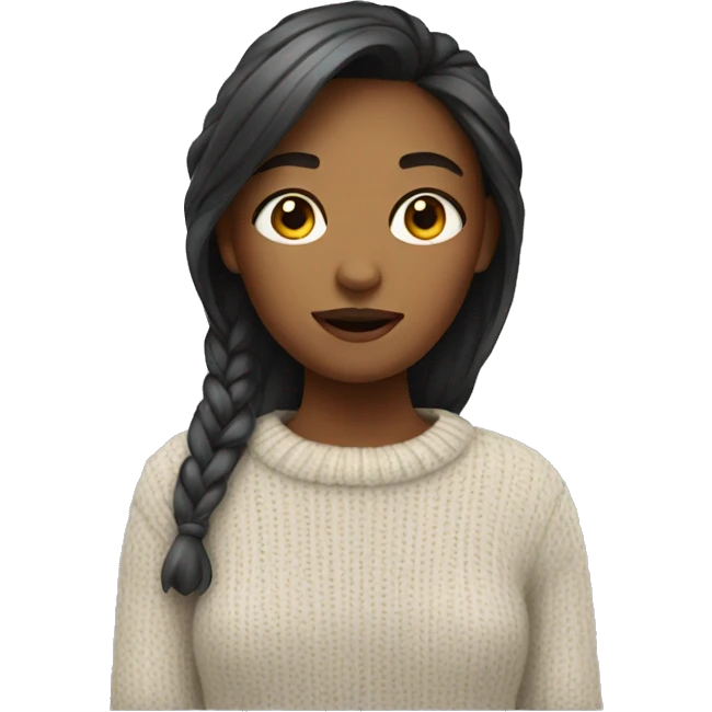 girl in a sweater  emoji