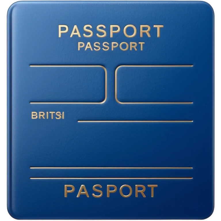 aesthetic british passport in the style of apple emoji emoji