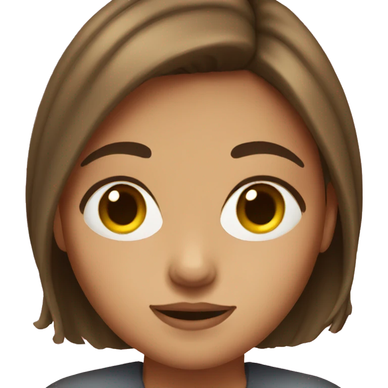 Girl with acne and brown hair emoji