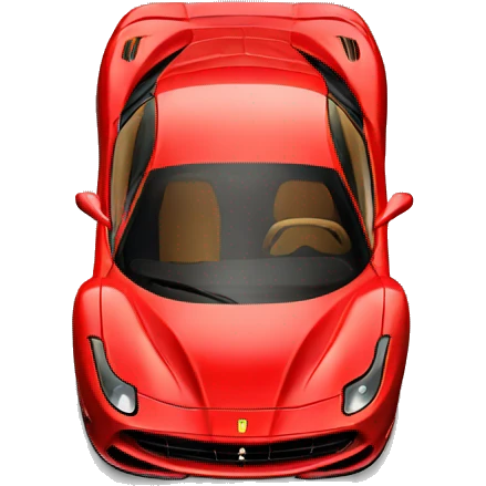 Red car Ferrari emoji