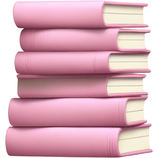 Light pink stack of books emoji