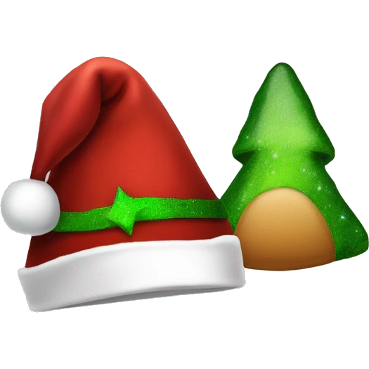 chistmas hat liver emoji