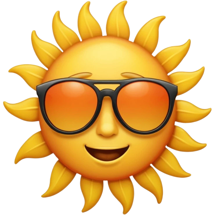 cool sun with sunglasses emoji