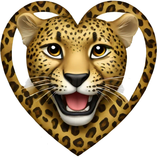 leopard heart emoji