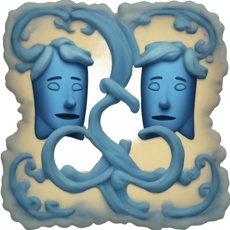 Blue gemini sign emoji