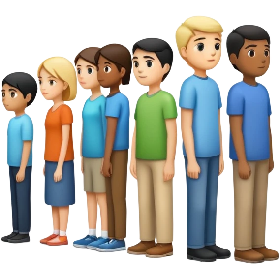 Line of people emoji