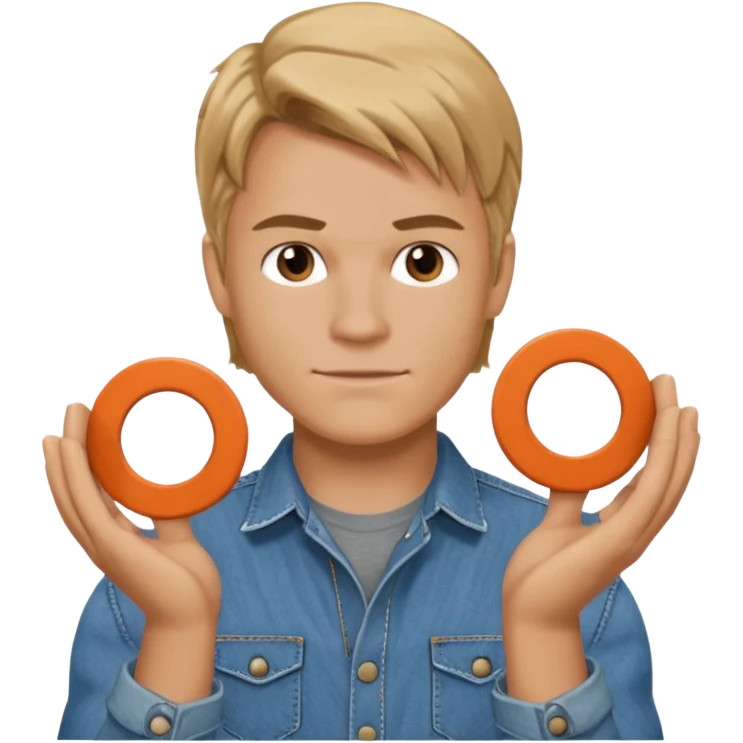 Macgyver with circle gaskets emoji