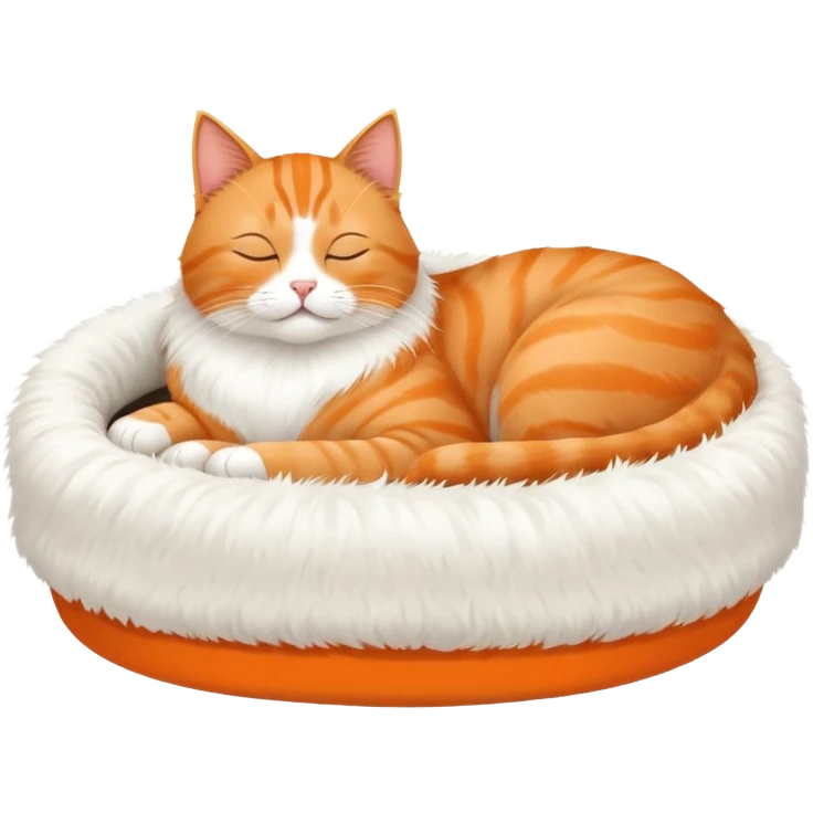 My cat is is the cat bed  emoji