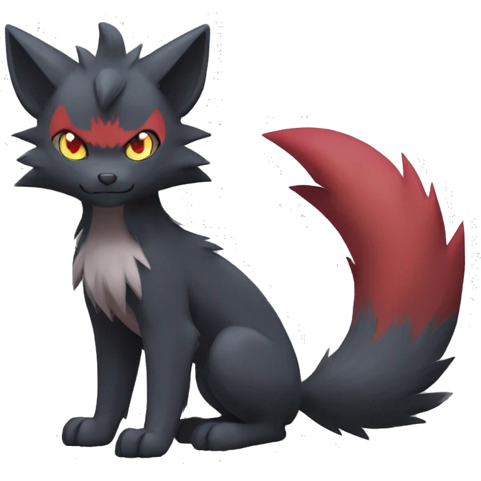 Litten-Zoroark-Mightyena-Zorua full body emoji