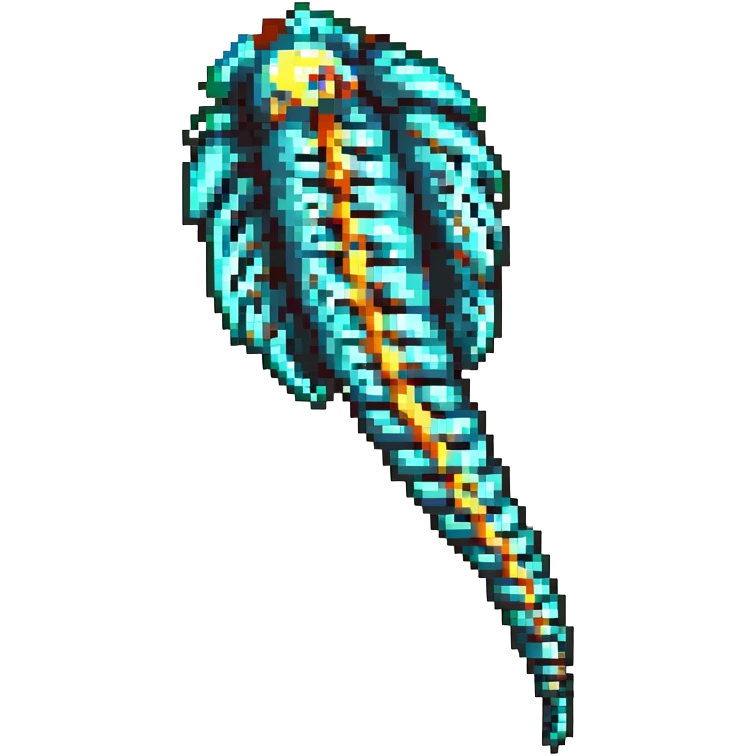 MRI parasitic embryo, digital, fetal small shape, eerie, horror, pupa, crystalis, in-utero, sea-life, siphonophore, polyp, Cnidaria emoji