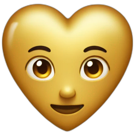 Corazón color dorado emoji