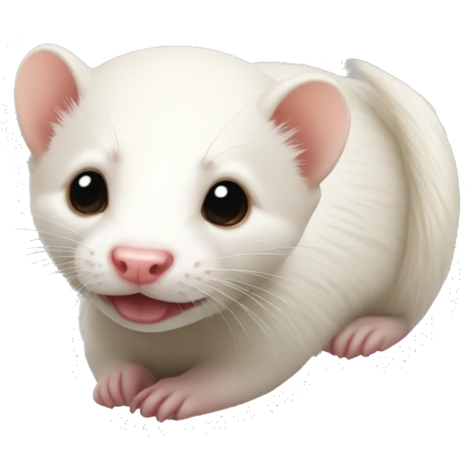 Ios 9.1 emoji style, albino ferret emoji