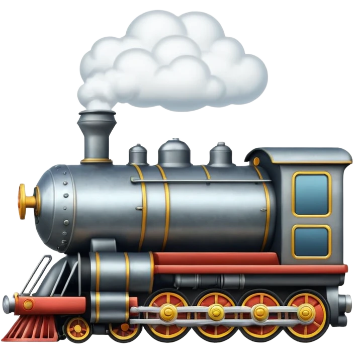 locomotive on cloud emoji