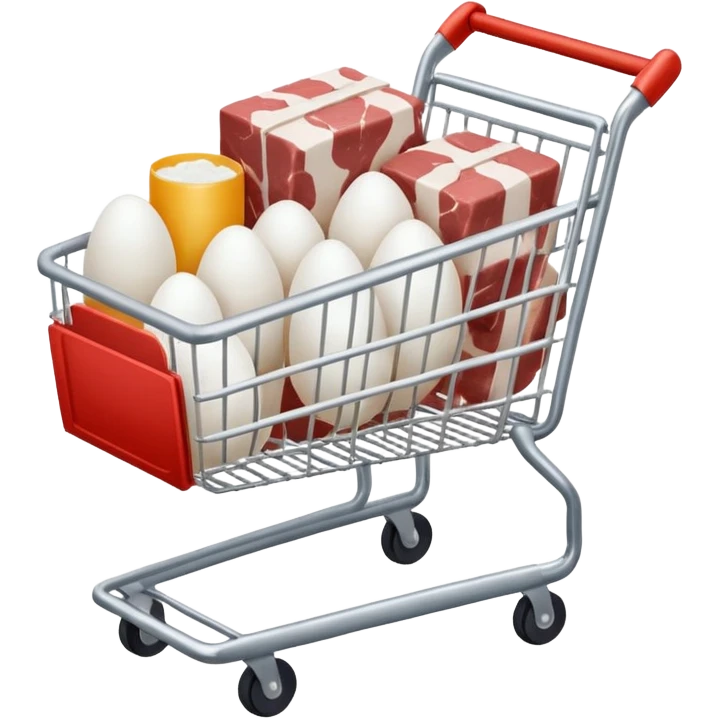 carrito de compras leche care  huevos carne emoji