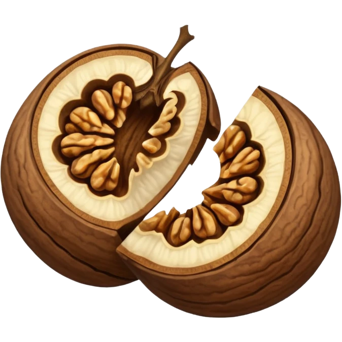 walnut split in half emoji