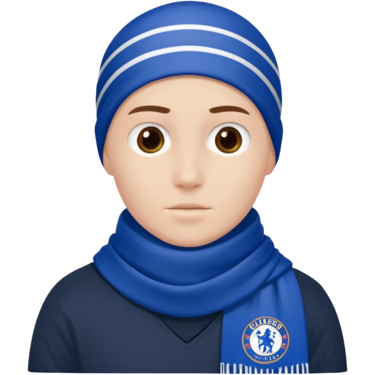 Glasgow rangers fan wearing scarf no head covering emoji