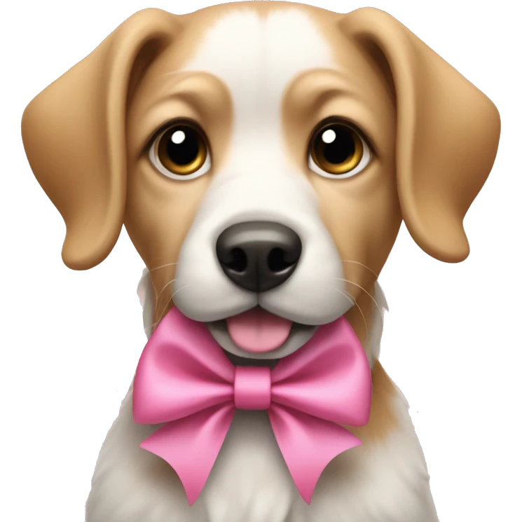dog with pink bow emoji