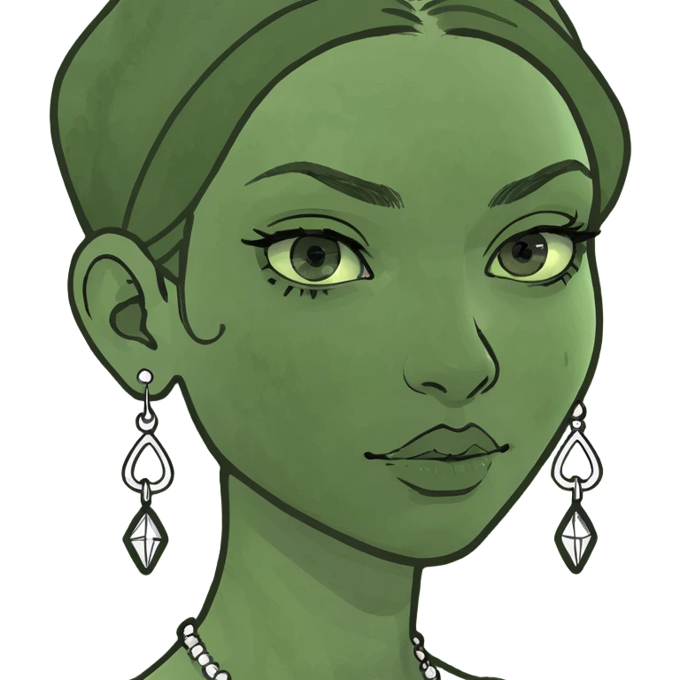 smiling girl with earrings emoji