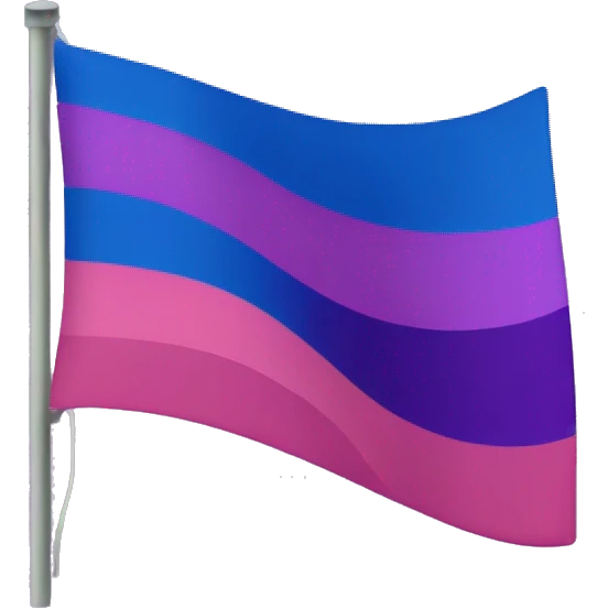 Una bandera con rosado, morado y azul emoji
