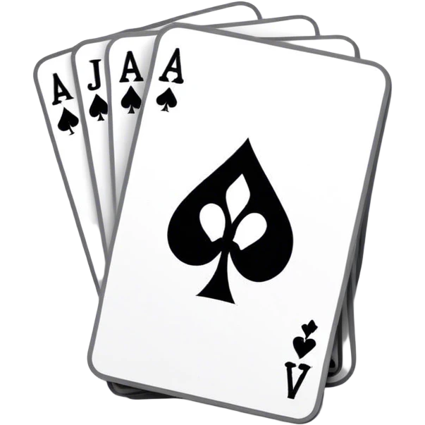 black and white cards with text emoji