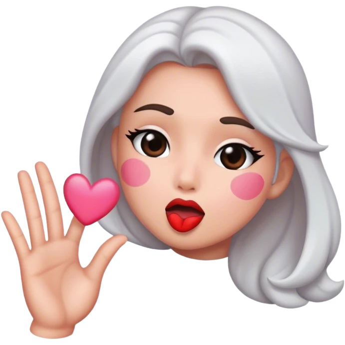 Blowing a kiss emoji