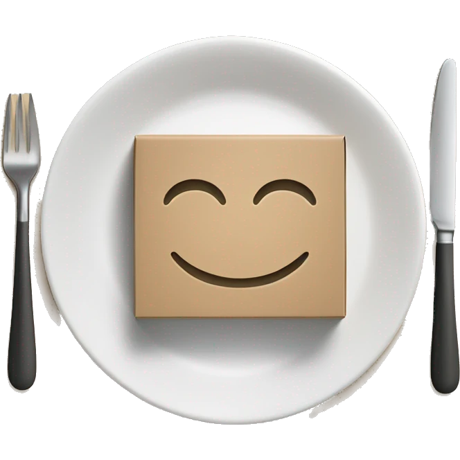 a eco-responsable plate with and paper box emoji