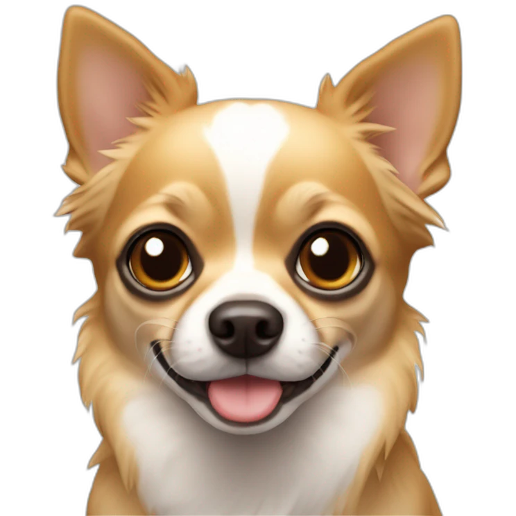 chihuahua branco caramelo emoji