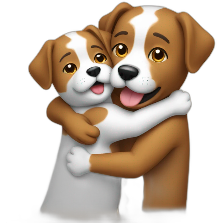 Hugging Dog emoji