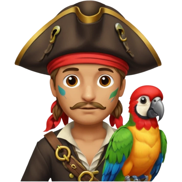 pirate and parrot emoji
