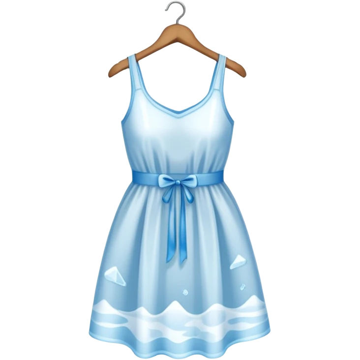 dress with hanger inside ice cube emoji