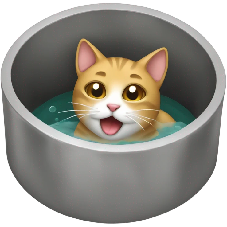 Sick cat in a well emoji