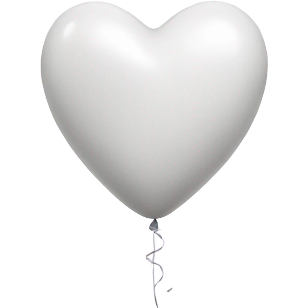 White Heart Balloons emoji