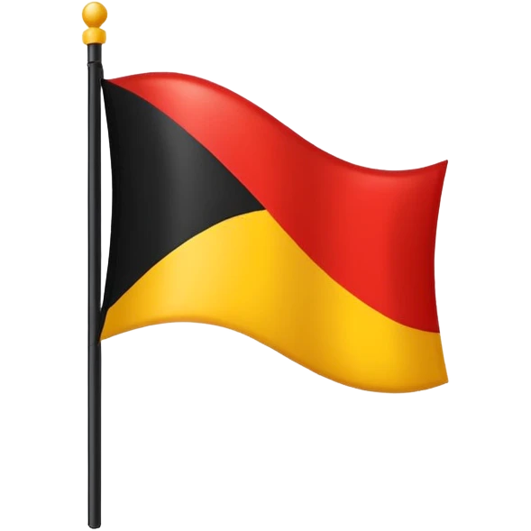 black yellow red flag with yellow being a circle in the middle emoji