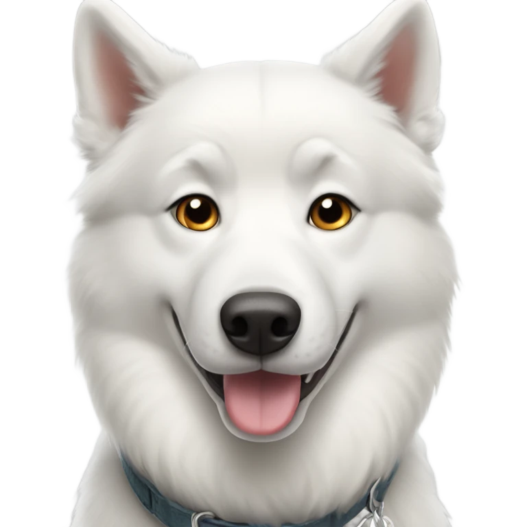 A white husky dog judger emoji