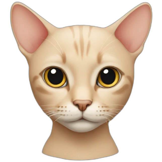 Cat with no hair  emoji