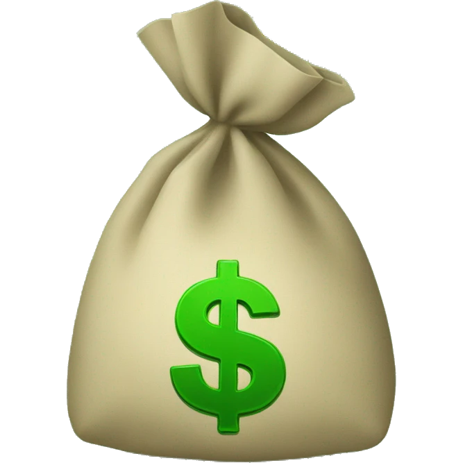 Money bag with green dollar sign emoji